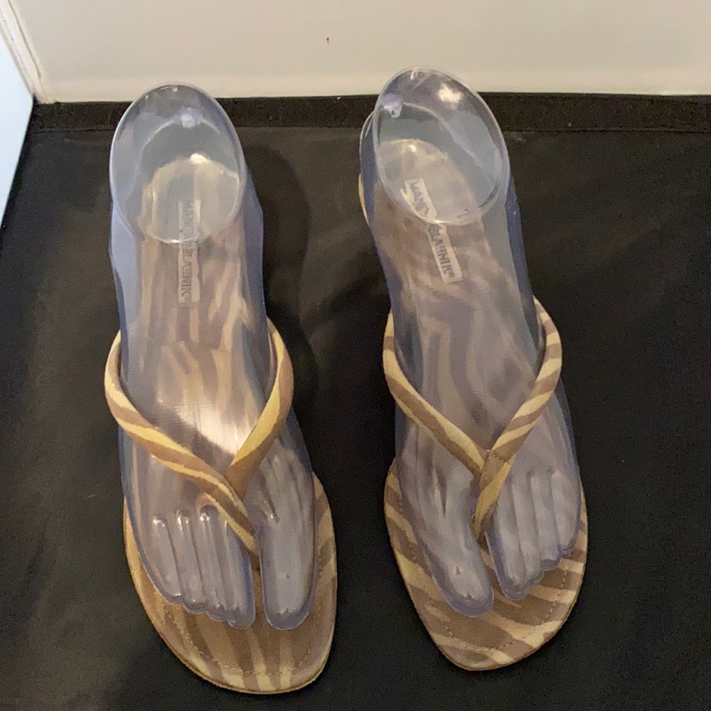Manolo Blahnik Gold Sandals